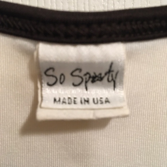 So Sporty Cropped Racerback Workout Top w/built in shelf bra. Size S. - Picture 2 of 3